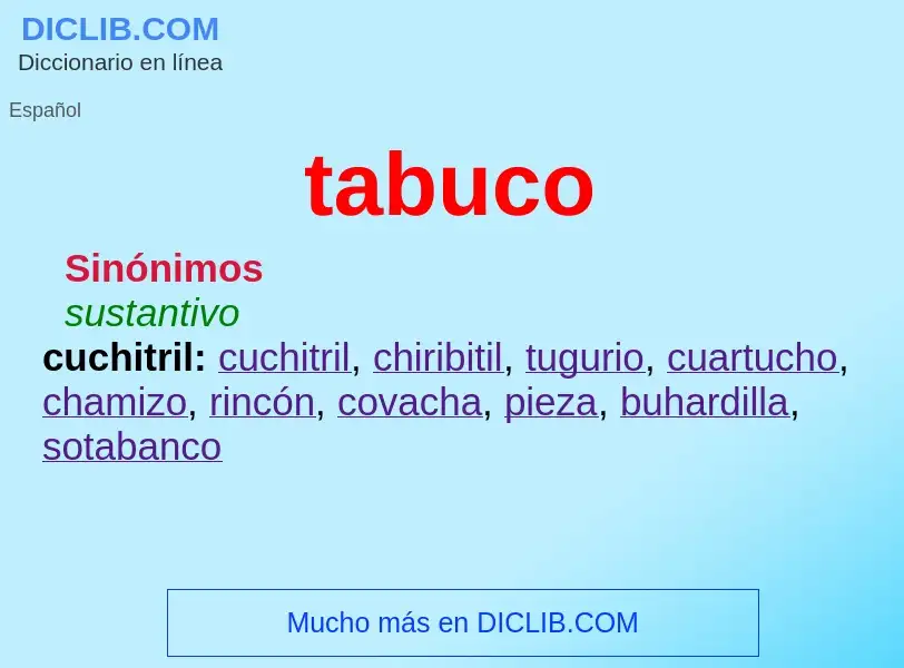 What is tabuco - definition