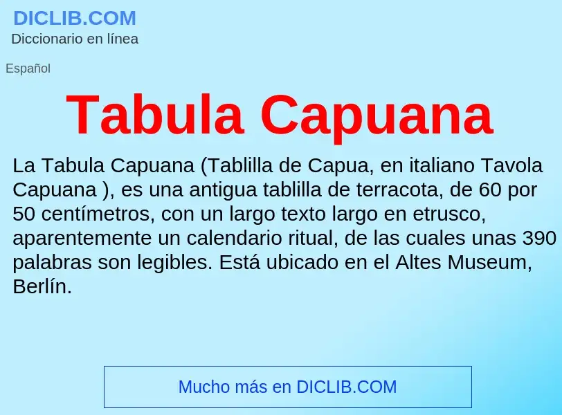 Что такое Tabula Capuana - определение