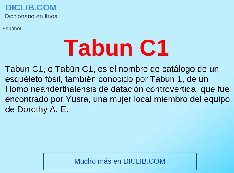 Что такое Tabun C1 - определение