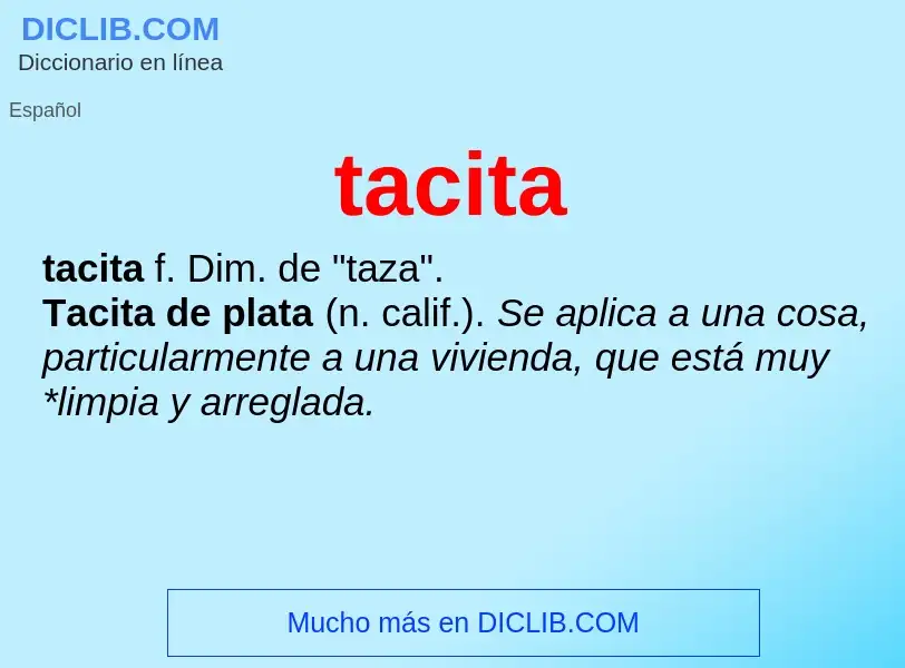 Wat is tacita - definition