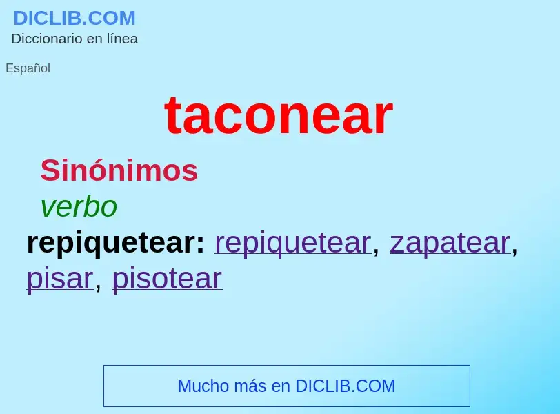 Was ist taconear - Definition