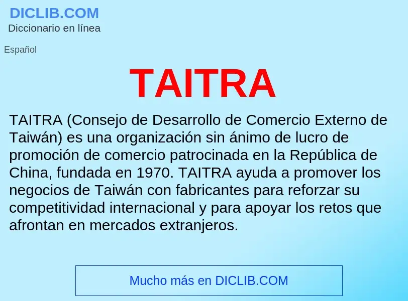 Wat is TAITRA - definition