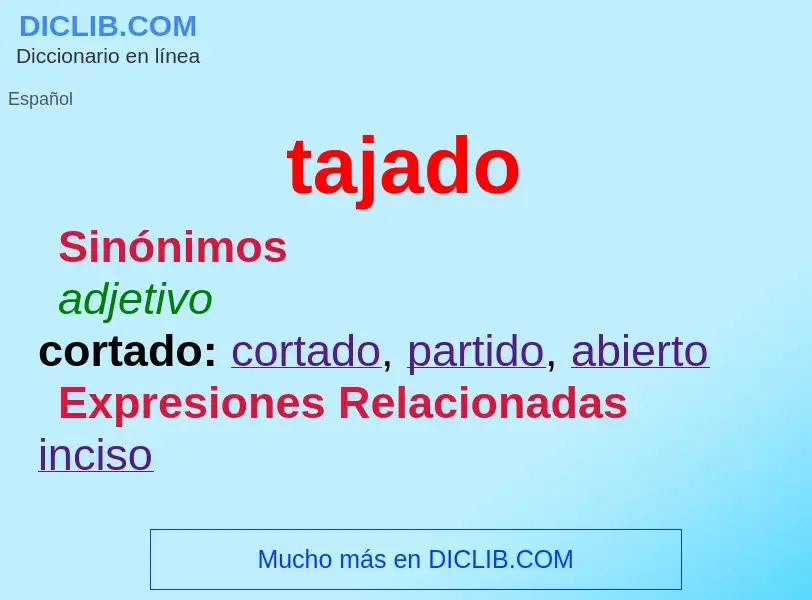 Wat is tajado - definition