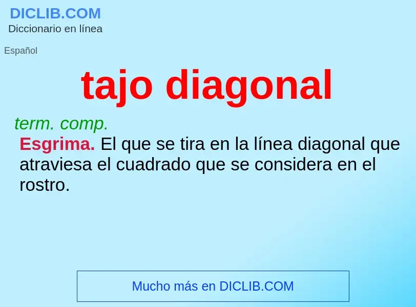 O que é tajo diagonal - definição, significado, conceito