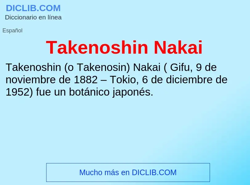 Wat is Takenoshin Nakai - definition