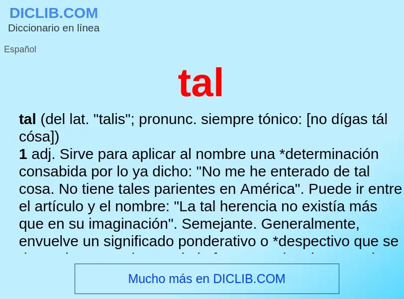 What is tal - definition