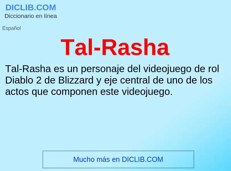 Wat is Tal-Rasha - definition