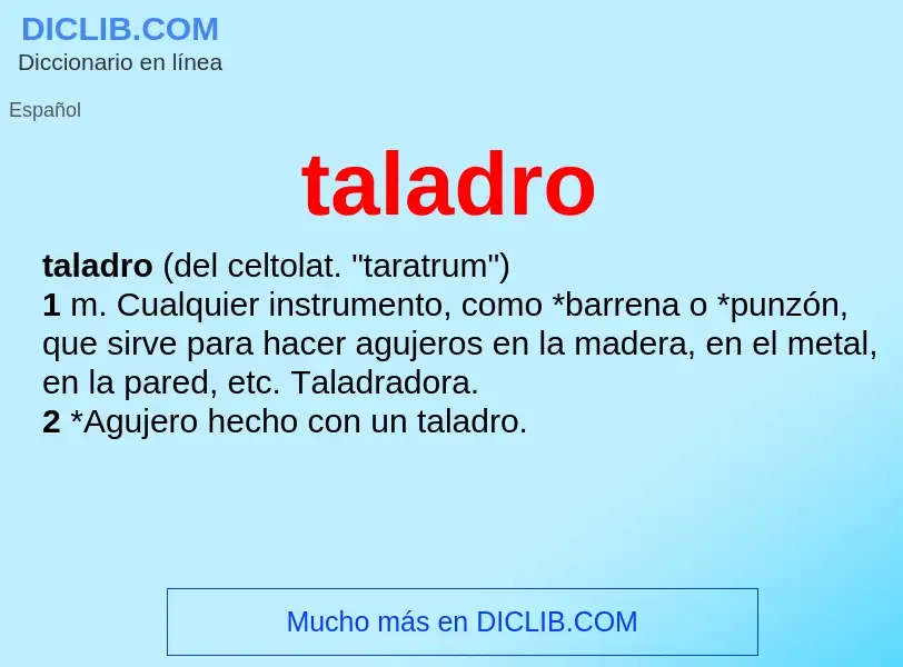 What is taladro - definition