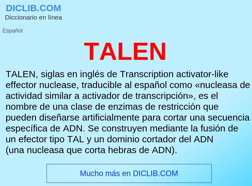 Wat is TALEN - definition