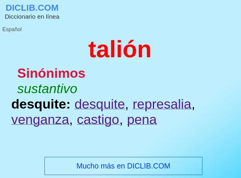 What is talión - meaning and definition