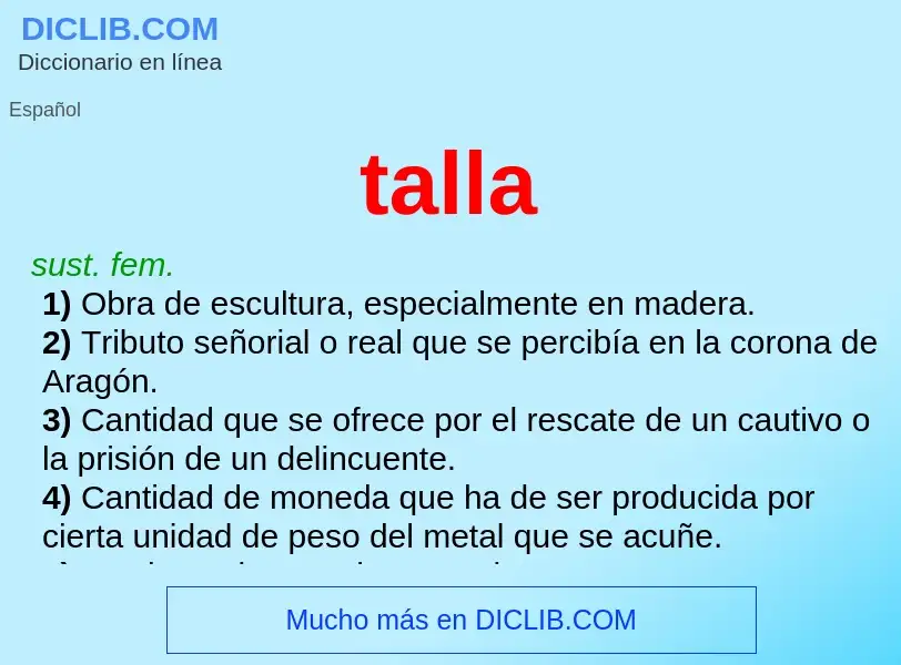 What is talla - definition