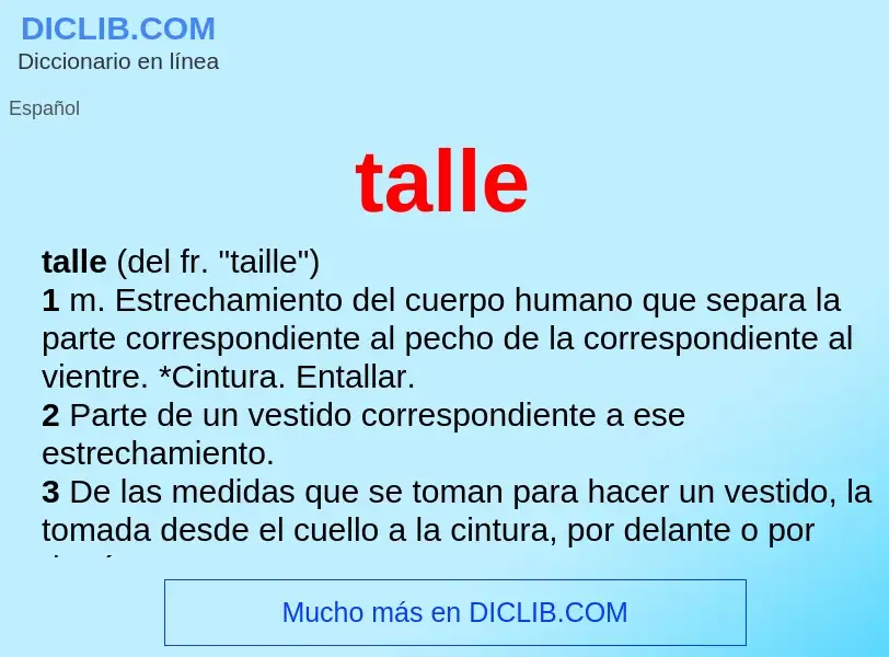 O que é talle - definição, significado, conceito