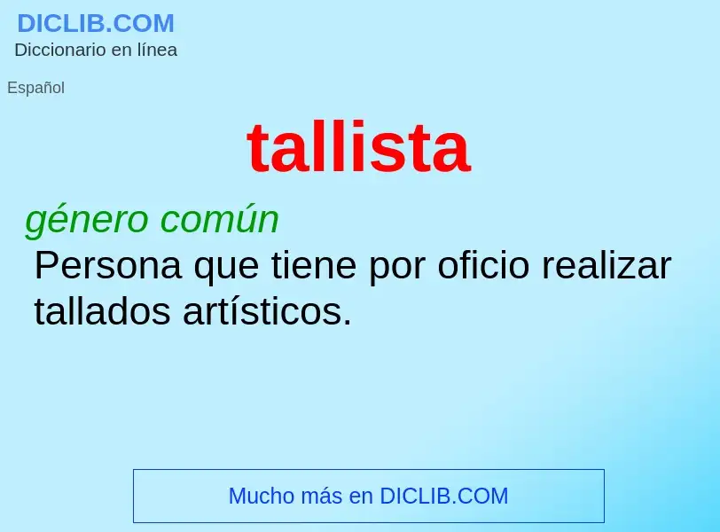 Wat is tallista - definition