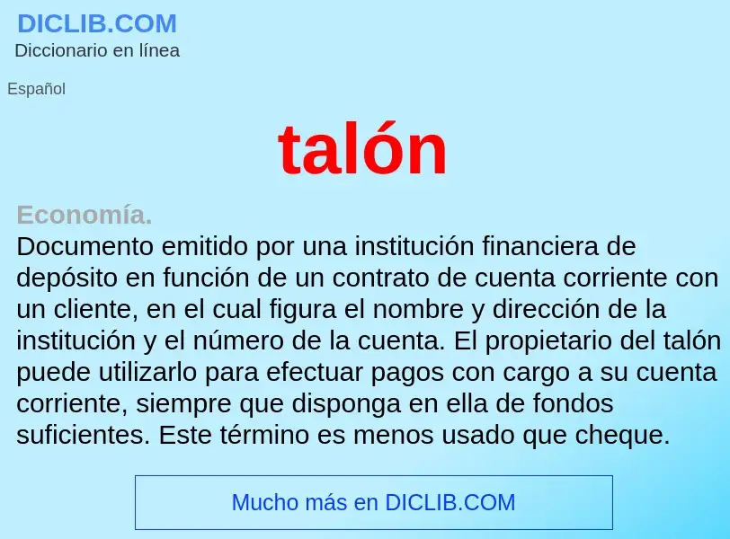 Что такое talón - определение