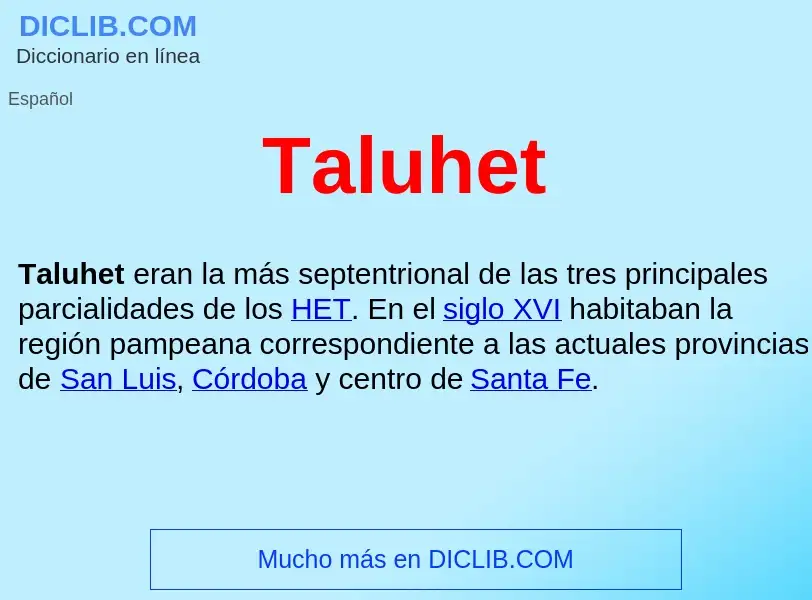 ¿Qué es Taluhet ? - significado y definición