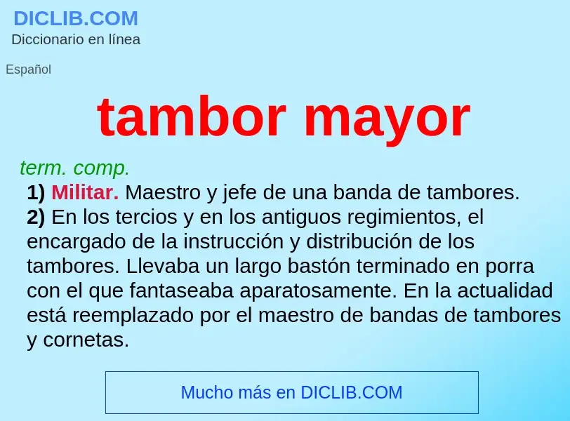 Wat is tambor mayor - definition