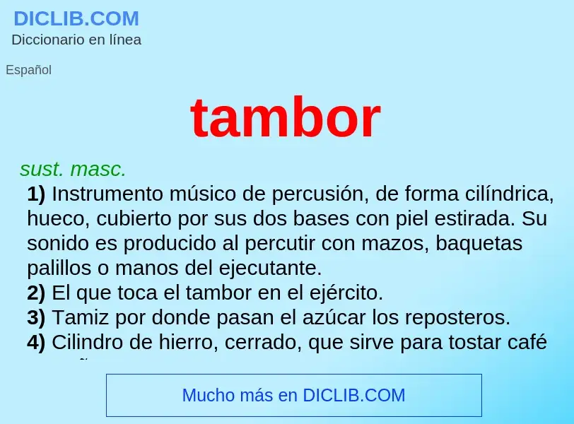 Wat is tambor - definition