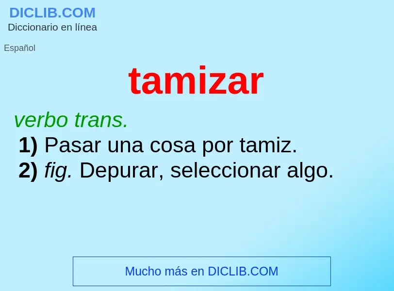 Was ist tamizar - Definition