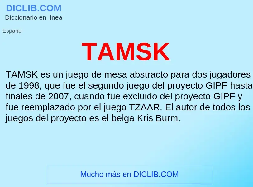 Wat is TAMSK - definition