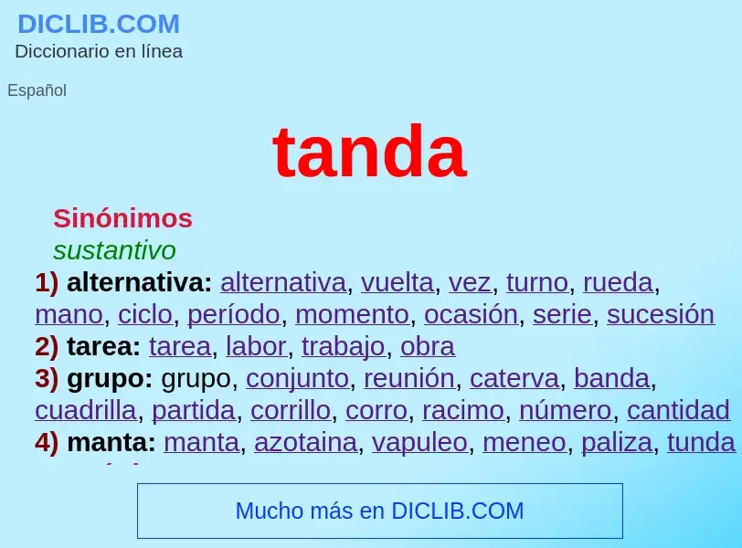 What is tanda - meaning and definition