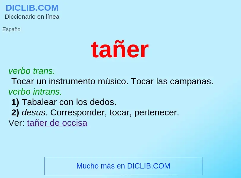 Wat is tañer - definition