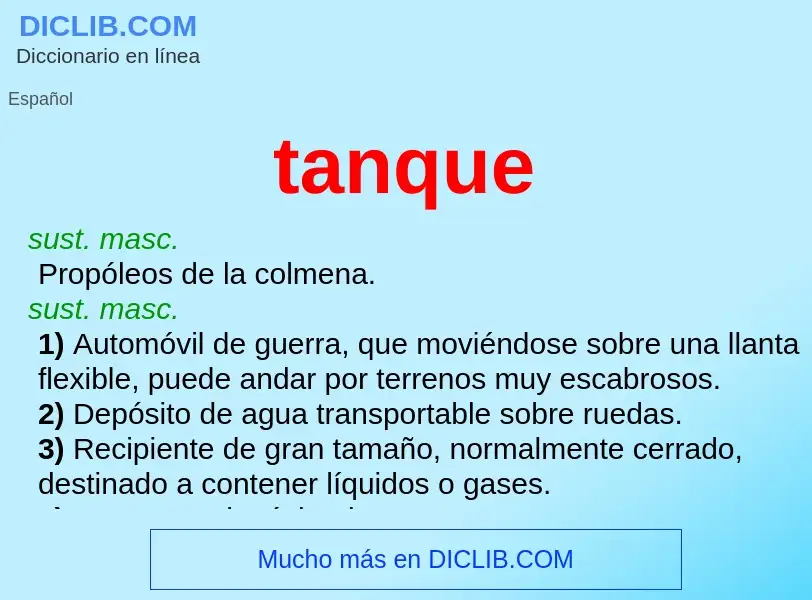 What is tanque - definition