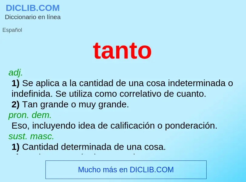 Wat is tanto - definition