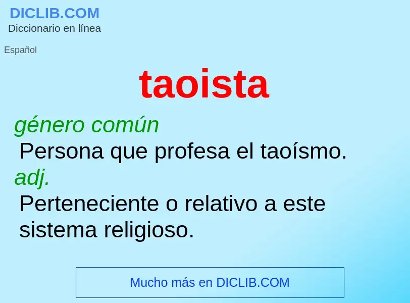 ¿Qué es taoista? - significado y definición