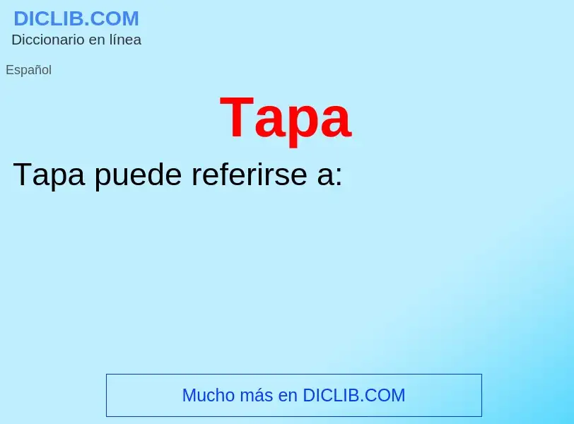 Wat is Tapa - definition