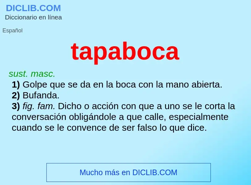 Was ist tapaboca - Definition