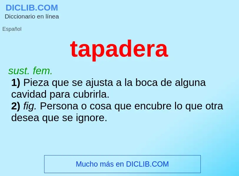 Wat is tapadera - definition