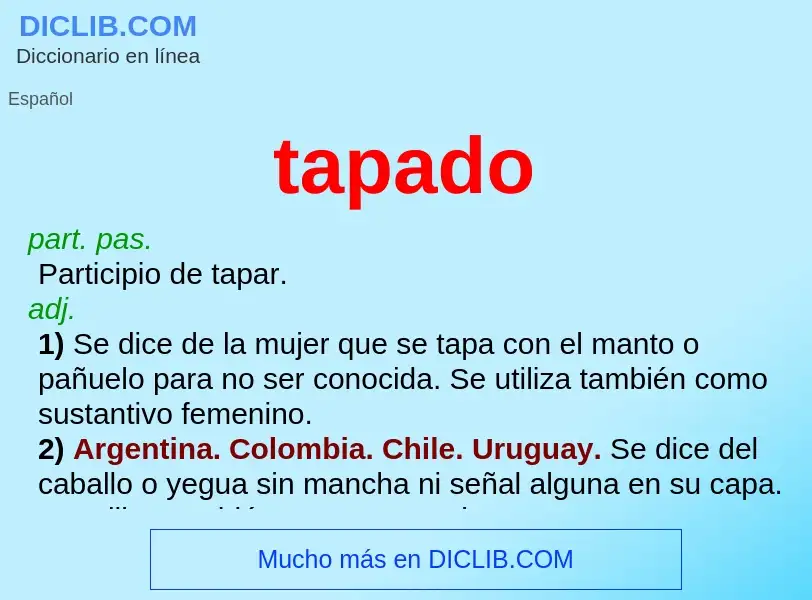 Wat is tapado - definition