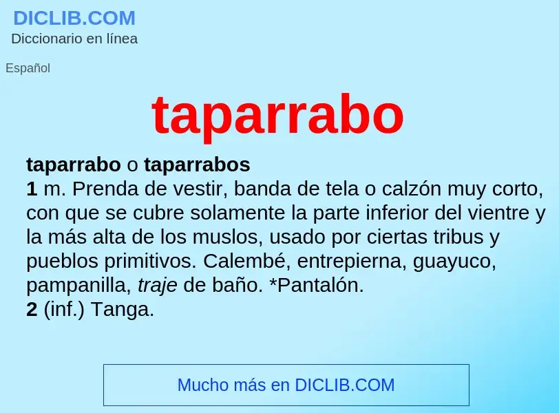 Wat is taparrabo - definition