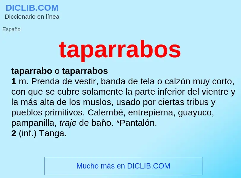 Что такое taparrabos - определение