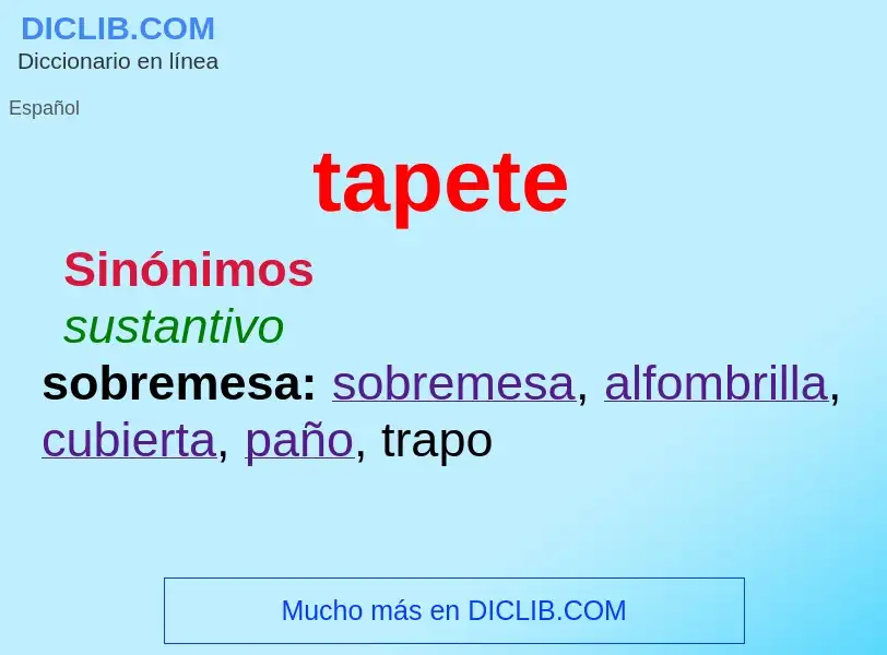 Wat is tapete - definition