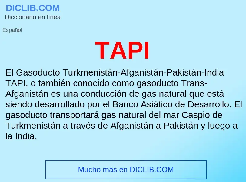 Wat is TAPI - definition