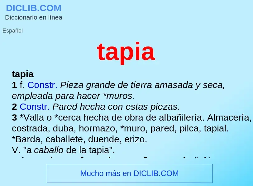 Was ist tapia - Definition