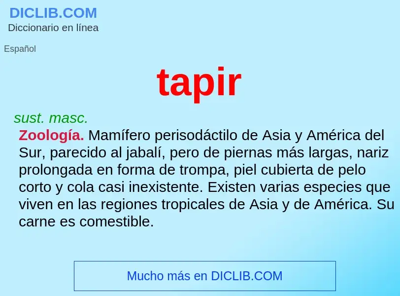 ¿Qué es tapir? - significado y definición