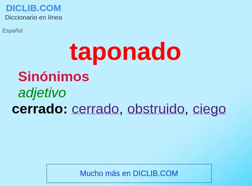 Was ist taponado - Definition