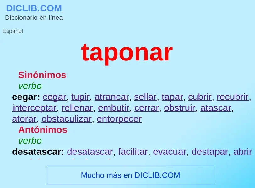 What is taponar - meaning and definition