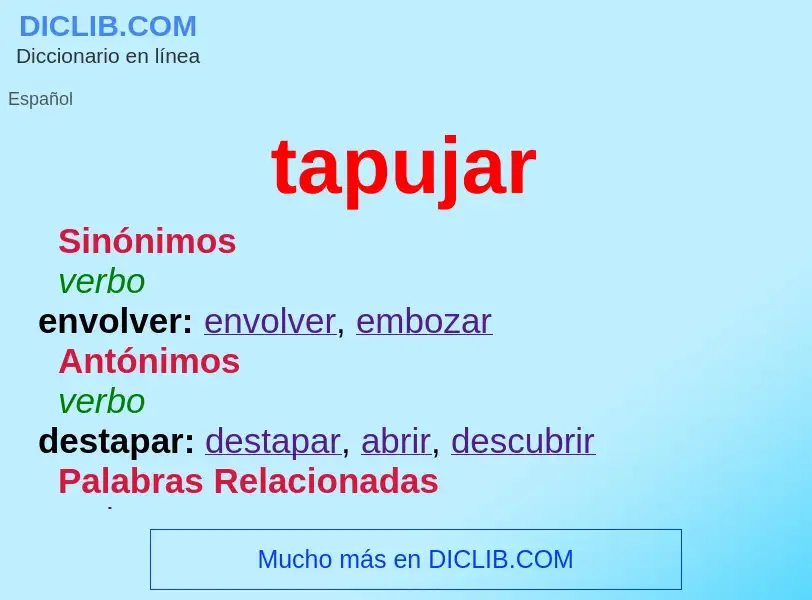 What is tapujar - definition