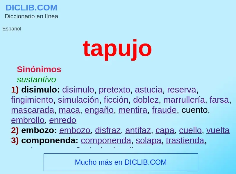 Was ist tapujo - Definition