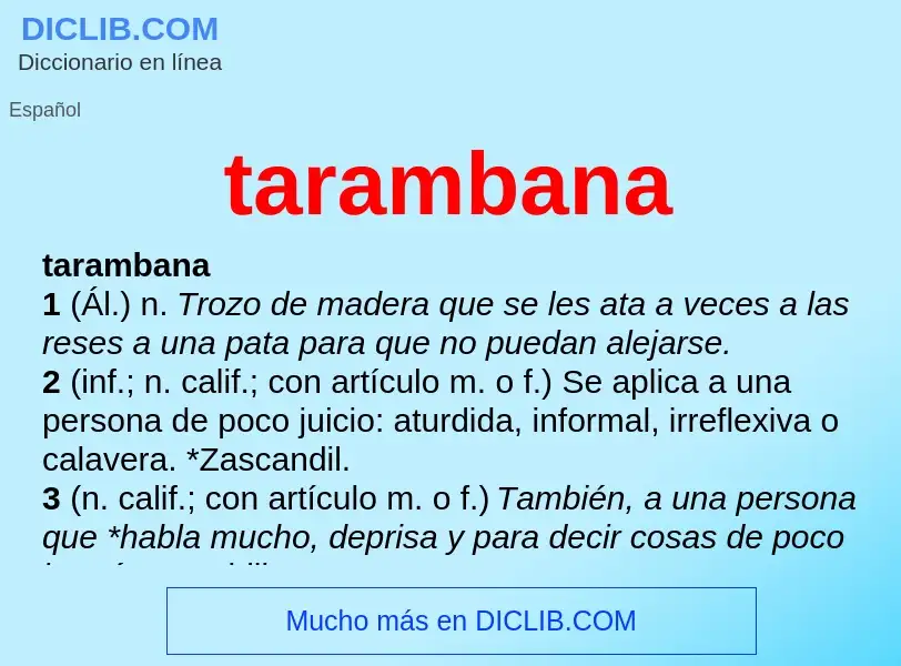 O que é tarambana - definição, significado, conceito