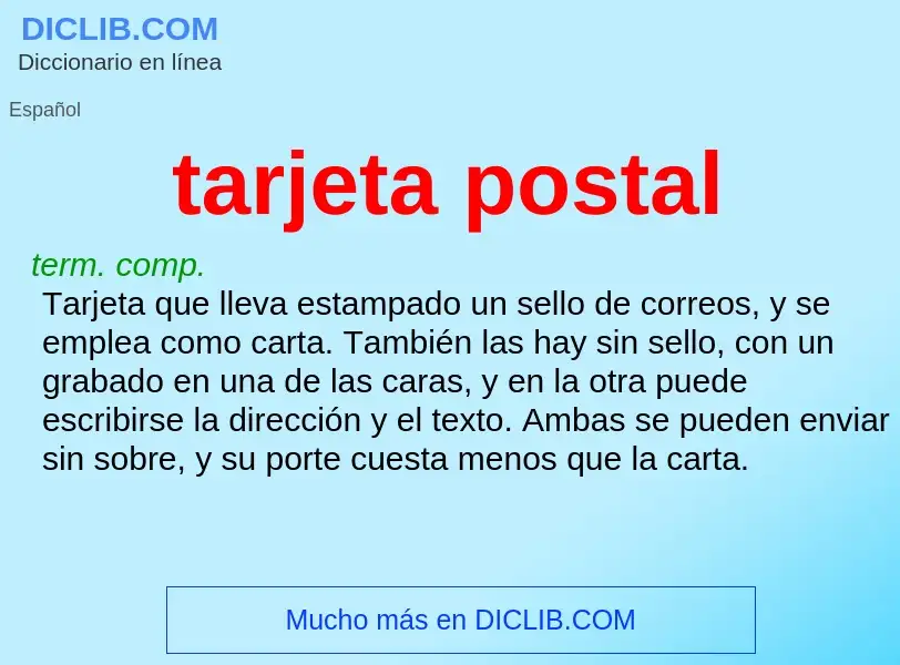 What is tarjeta postal - definition