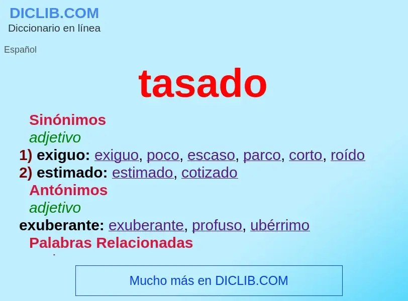 What is tasado - meaning and definition