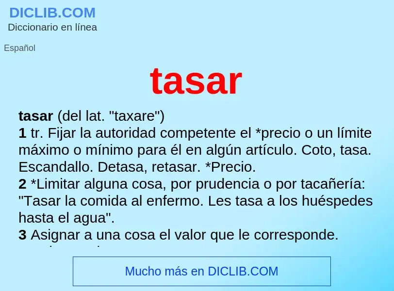 Wat is tasar - definition