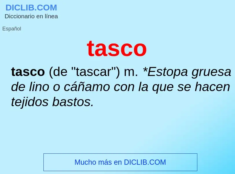 Wat is tasco - definition