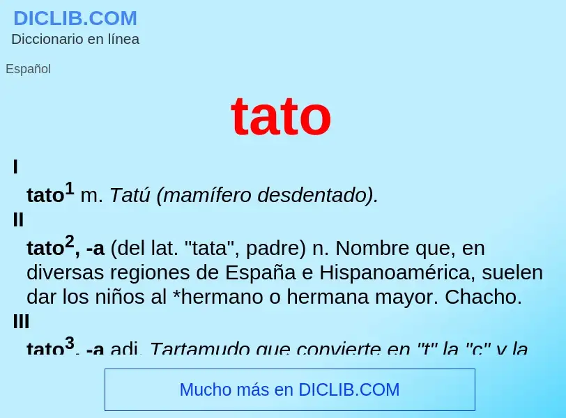 What is tato - meaning and definition