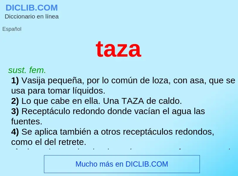 O que é taza - definição, significado, conceito