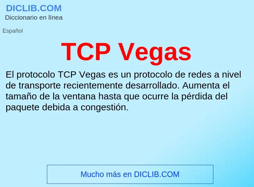 Что такое TCP Vegas - определение